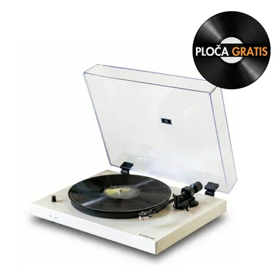 Retro gramofon sa poklopcem i integrisanim zvučnicima GM-080BT bijeli
