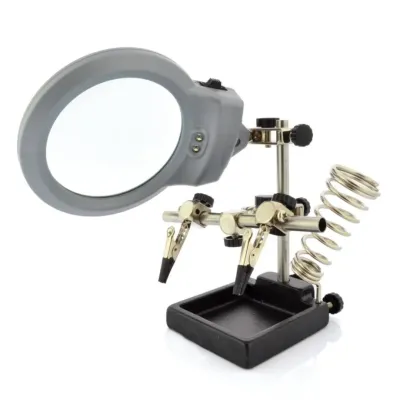 Držač za lemilicu sa lupom i LED svjetlom ZD10M