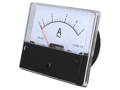 Ampermetar analogni ugradni 0-5A AC 72x62x40mm