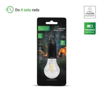 Punjiva LED sijalica za kampovanje 3W 3000K 100Lm GREEN TECH LFB-6000