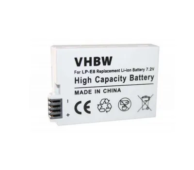 Baterija za fotoaparat Canon LP-E8 VHBW 7.2V 950mAh