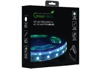 LED traka sa adapterom 4.8W/M 6000K GREEN TECH