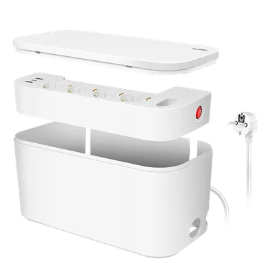 Zaštitna kutija za produžne kablove sa 5 utičnica i 3 USB porta LOGILINK