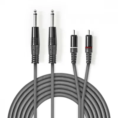Audio kabal 6.35mm na RCA NEDIS 5m