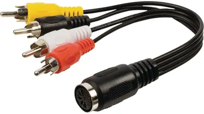 Audio kabal 4xRCA na DIN 5pin 20cm