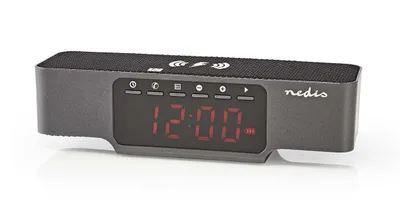 Digitalni sat sa alarmom i FM/AM radiom FM NEDIS CLAR007BK