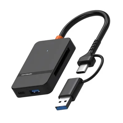 USB-A USB-C čitač memorijskih kartica 8u1 ADS-316