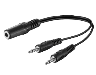 Audio adapter 2x 3.5mm na 3.5mm GOOBAY