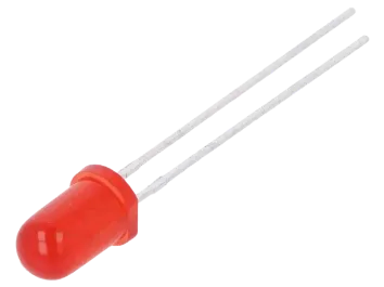 LED dioda crvena 5mm 2.3V 25-50MCD