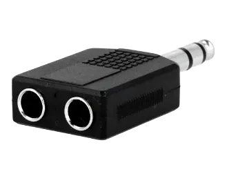 Audio adapter 6.35mm na 2x 6.35mm stereo