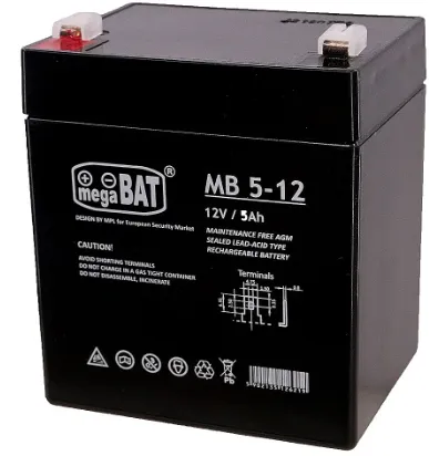 Akumulatorska olovna baterija 12V 5Ah MB