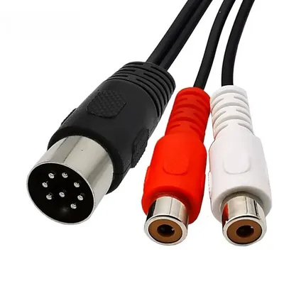 Audio kabal DIN8 na 2xRCA 0.25m