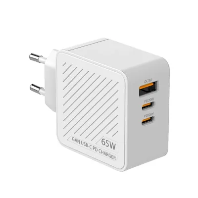 Univerzalni brzi punjač 65W 2xUSB-C 1xUSB-A