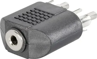 Adapter 2x RCA - 3.5mm 3 PIN stereo M/Ž
