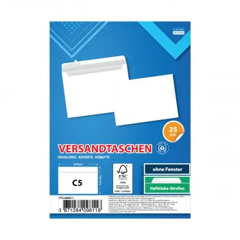Koverta C5 Strip 22,9x16,2cm 25/1