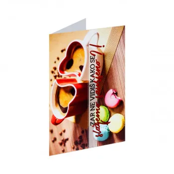 Čestitka ''Macarons & Coffee''