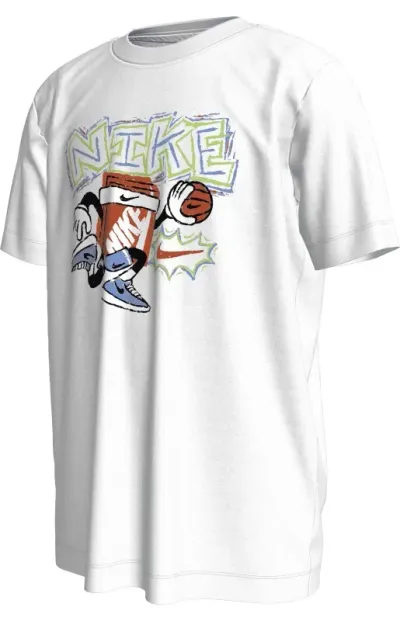 NIKE DJ MAJICA KRUK BIJEL K NSW TEE BOXY HOOPS WHITE