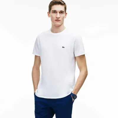 M LACOSTE MAJICA KRUK BIJEL TEE-SHIRT AND TURTLE N