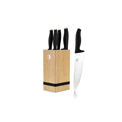 BERLINGERHAUS BERLINGERHAUS Set noževa s ​​bambusovim stalkom BH/2970 Black Rose Collection