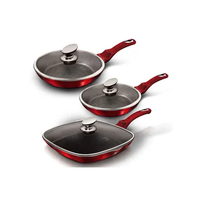 BERLINGERHAUS BERLINGERHAUS Set tava BH/6189 Metaliic Line Burguandy