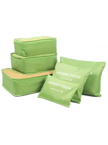 Set od 6 torbi za organizaciju prtljaga, fantastično rešenje za putovanja, zeleni