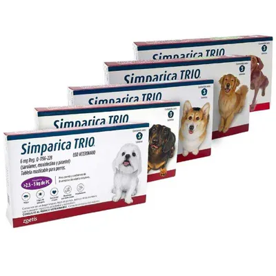 SIMPARICA TRIO, tablete za žvakanje za pse