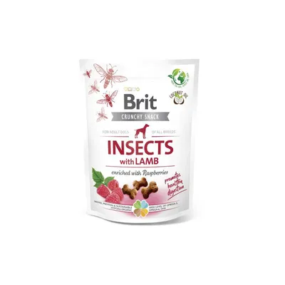 Brit Care Dog Crunchy Cracker ‘Insekti sa janjetinom obogaćenom malinama’, 200 gr