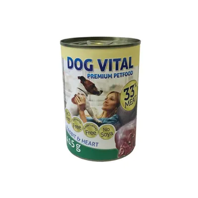 Dog Vital zečetina/srce, 415 gr