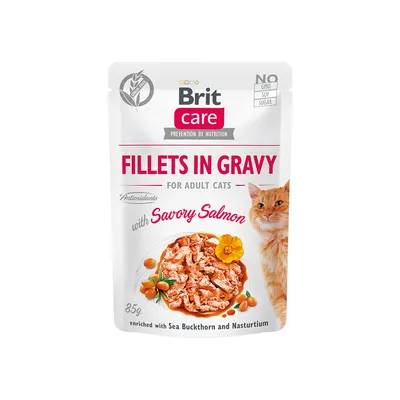Brit Care Cat Pouch ‘Savory Salmon’, 85 gr