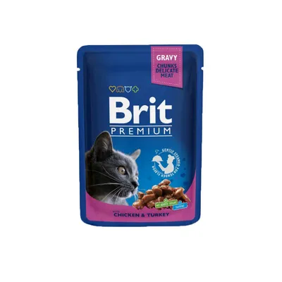 Brit Premium Cat Pouch, Chicken & Turkey 100 gr