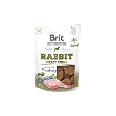 Brit Meat Jerky Snack ‘Rabbit Meaty coins’, 80 gr