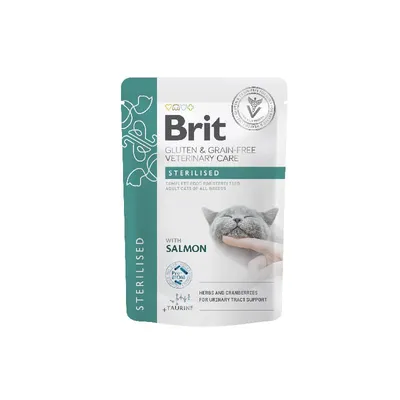 Brit STERILISED CAT Pouch, GLUTEN GRAINFREE Veterinary Diet, 85 GR