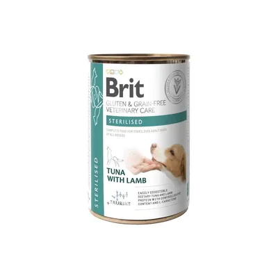 Brit STERILISED DOG Konzerva, GLUTEN GRAINFREE Veterinary Diet, 400 GR