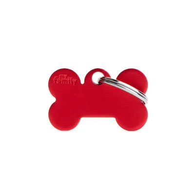 MYFAMILY ALUMINUM RED BONE S, Privjesak za graviranje, za ljubimce