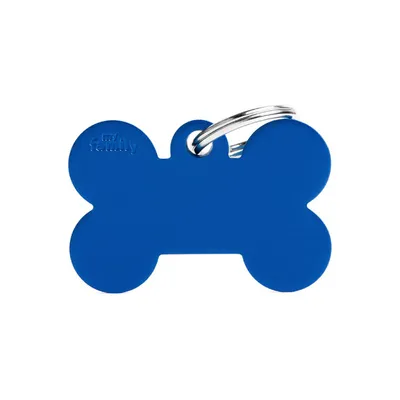 MYFAMILY ALUMINUM BLUE BIG BONE, Privjesak za graviranje, za ljubimce