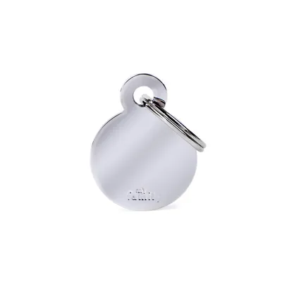 MYFAMILY ROUND CHROME S, Privjesak za graviranje, za ljubimce