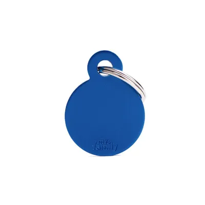 MYFAMILY ROUND ALUMINUM BLUE S, Privjesak za graviranje, za ljubimce