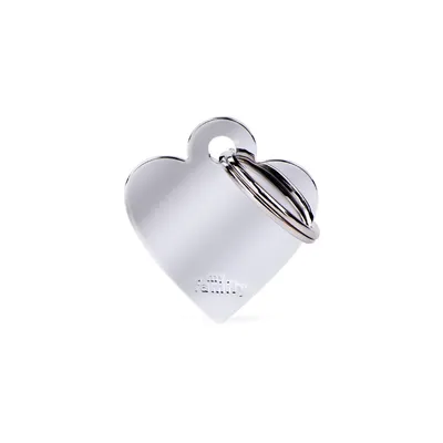 MYFAMILY HEART CHROME PLATED BRASS S, Privjesak za graviranje za ljubimce