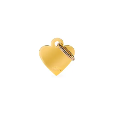 MYFAMILY HEART GOLDEN BRASS S, Privjesak za graviranje za ljubimce