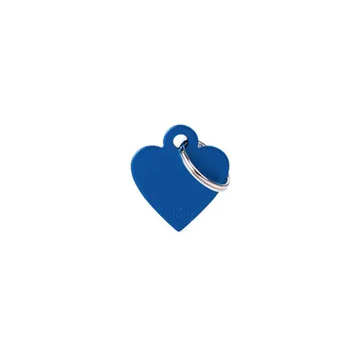 MYFAMILY HEART ALUMINUM BLUE S, Privjesak za graviranje za ljubimce