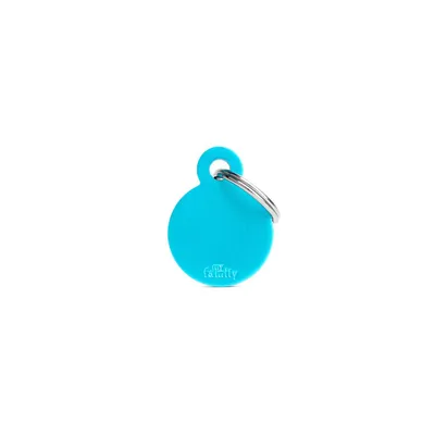 MYFAMILY ROUND ALUMINUM LIGHT BLUE S, Privjesak za graviranje za ljubimce