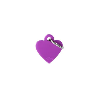 MYFAMILY HEART ALUMINUM PURPLE S, Privjesak za graviranje za ljubimce