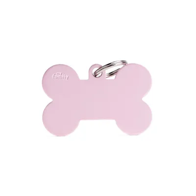 MYFAMILY ALUMINIUM BONE PINK XL, Privjesak za graviranje za ljubimce