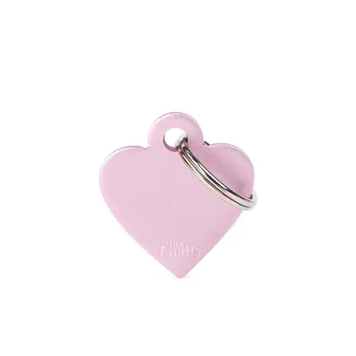 MYFAMILY HEART ALUMINUM PINK S, Privjesak za graviranje za ljubimce