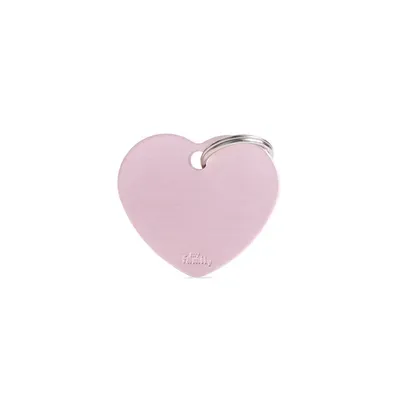 MYFAMILY BIG HEART ALUMINUM PINK, Privjesak za graviranje za ljubimce