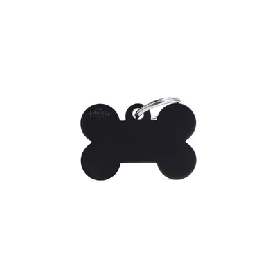 MYFAMILY BIG BONE ALUMINUM BLACK, Privjesak za graviranje za ljubimce
