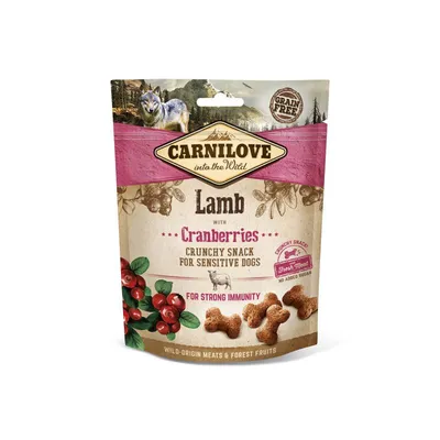 Carnilove Crunchy Snack ‘Janjetina & Brusnica’ za osjetljive pse, 200 gr