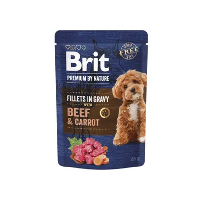 Brit Premium by Nature Dog Fillets in Gravy ‘Beef & Carrot’, 85 g