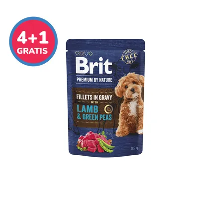 Brit Premium by Nature Dog Fillets in Gravy ‘Lamb & Green Peas’, 85 g