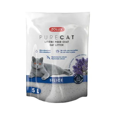 Silikonski pijesak za mace PURECAT ‘Lavanda’, 5 L